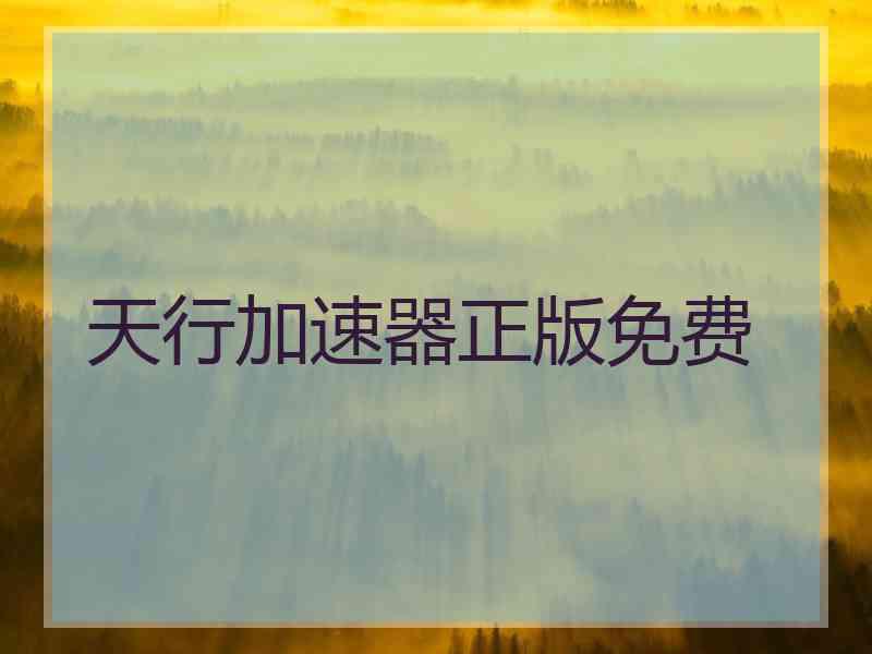 天行加速器正版免费