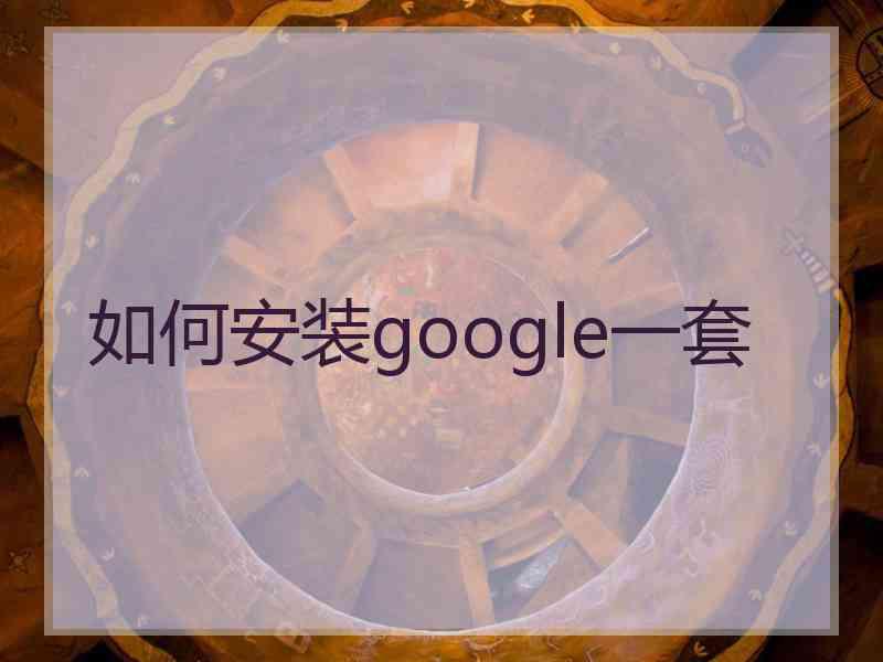 如何安装google一套