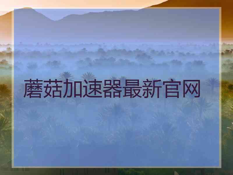 蘑菇加速器最新官网